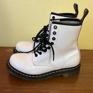 Doc Martens Patent Leather White 1460s- Almost New